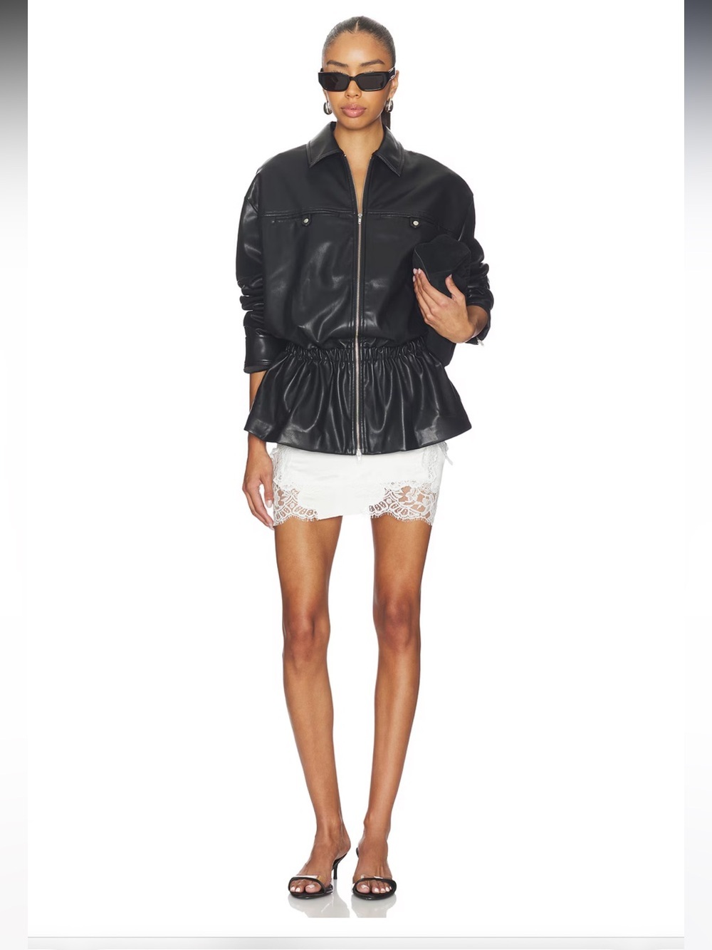 Lovers + Friends Greta Faux Leather Jacket in Black New with Tags! - Picture 2 of 11